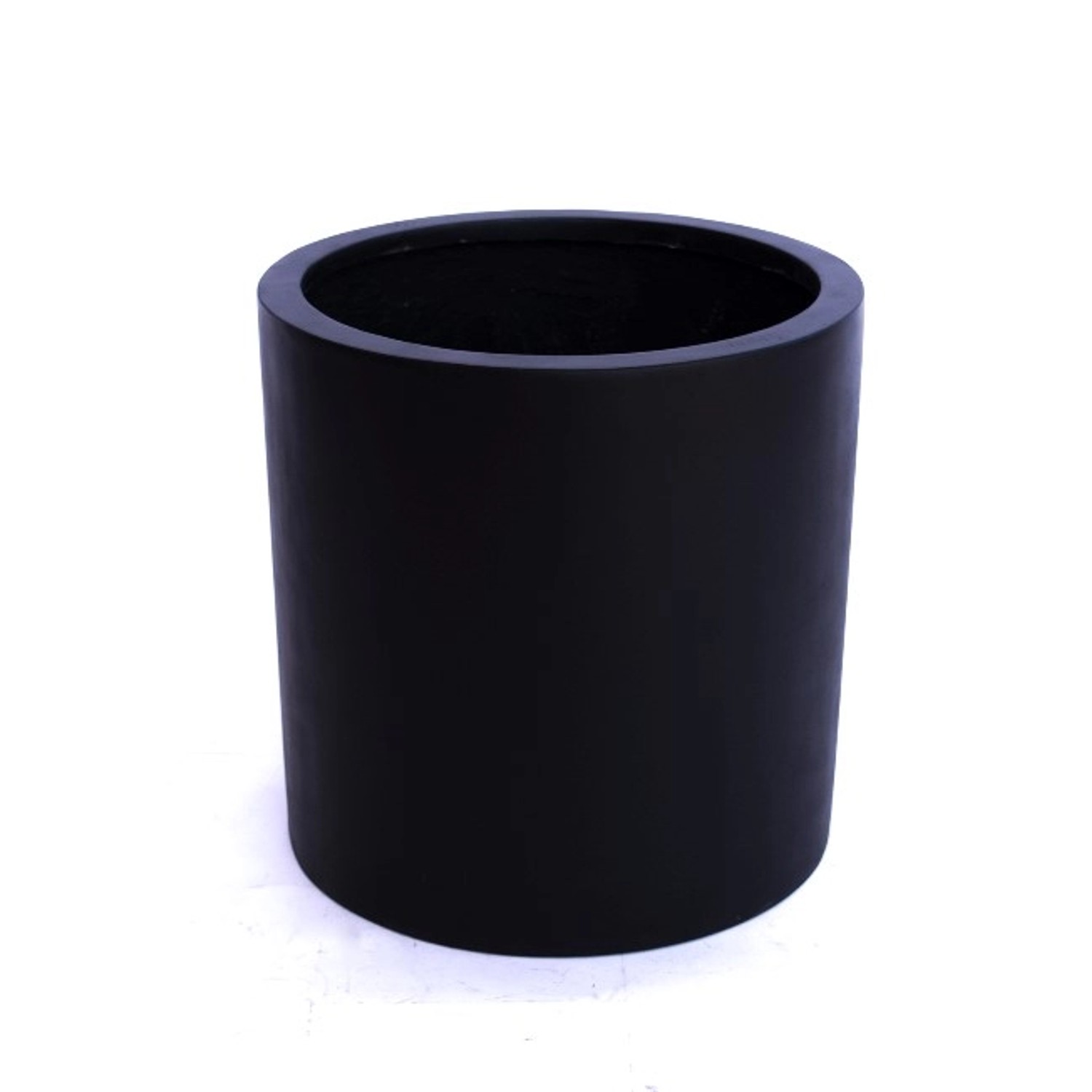 Elegant Einrichten Pflanzkübel Fiberglas Zylindrisch D30xH30cm Schwarz-matt günstig online kaufen