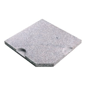 Granitplatte für Schirmsockel Eco light, hellgrau, hochglanzpoliert, 50x50 cm.