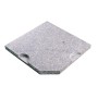 Granitplatte für Schirmsockel Eco light, hellgrau, hochglanzpoliert, 50x50 cm.