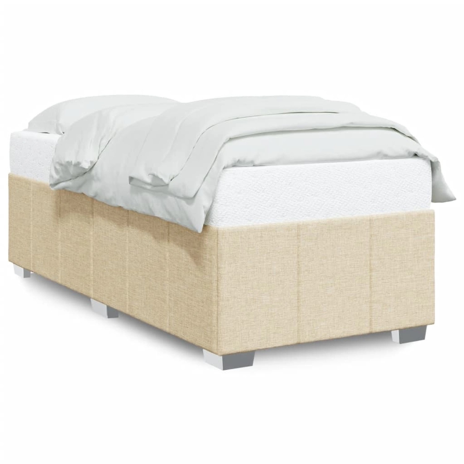 vidaXL Bettgestell ohne Matratze Creme 90x200 cm Stoff 3284809 günstig online kaufen