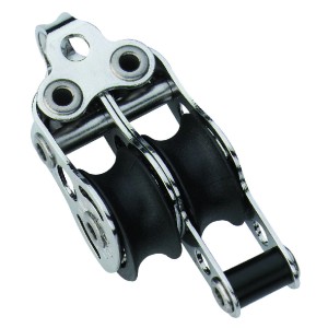 Seilflechter Micro Block XS mit 2 Rollen und Unterbügel aus Edelstahl.
