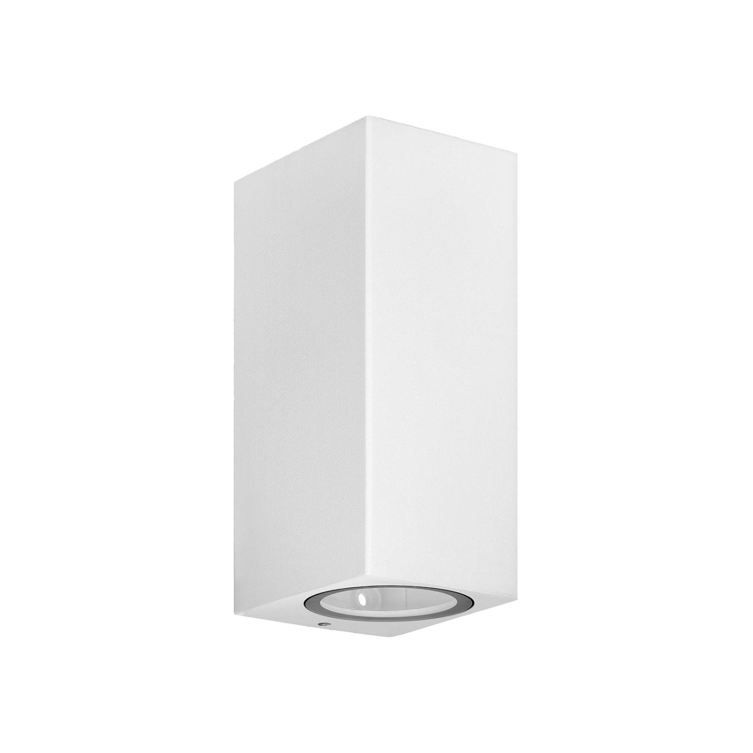 PRIOS Wandleuchte Außen Tetje 10004826 Modern in Weiß aus Aluminium 2-flammig GU10