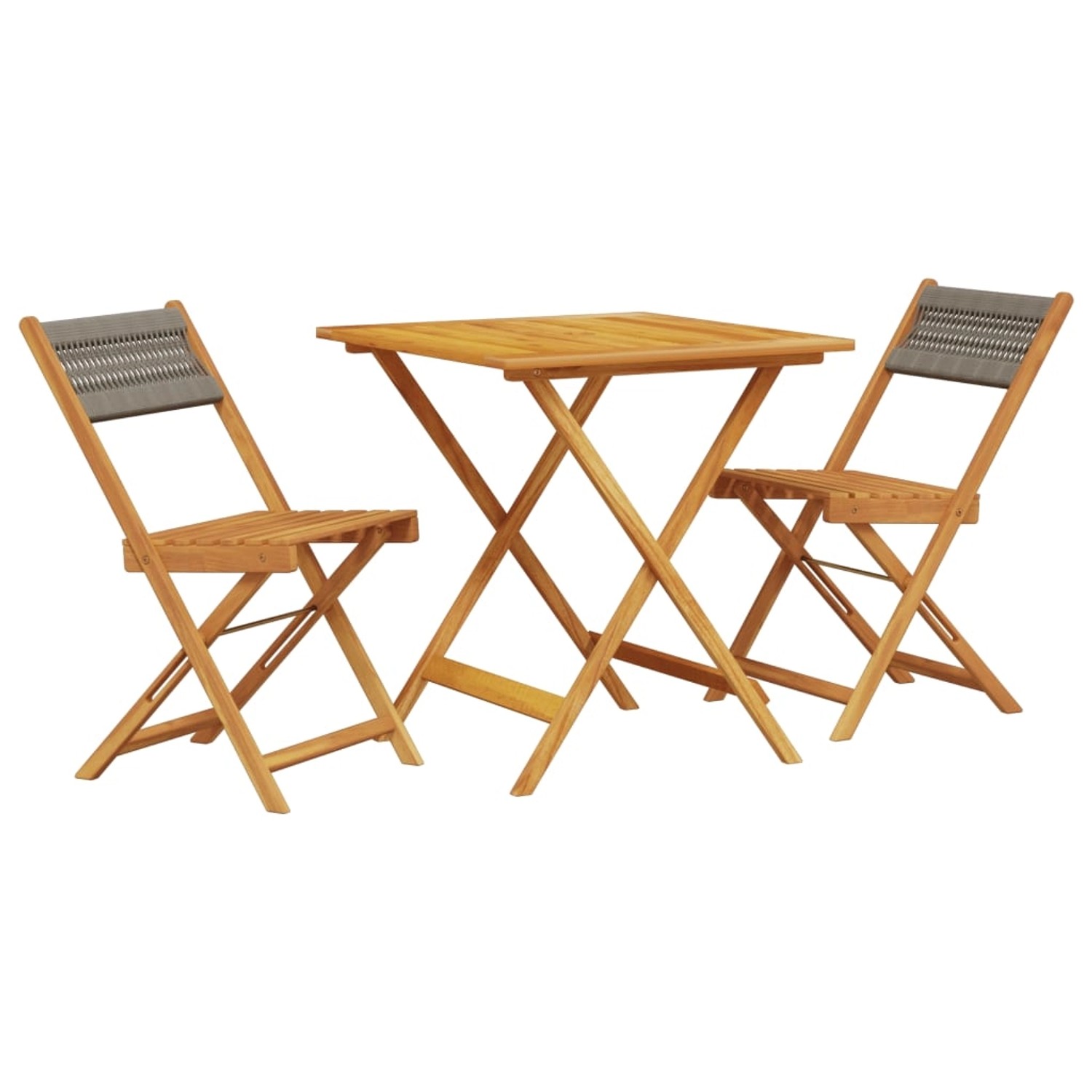 Thumbnail - vidaXL 3-tlg Bistro-Set Grau Polypropylen und Massivholz Modell 2