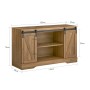 SoBuy Sideboard FSB60-BR in Braun mit Schiebetüren und offenen Fächern.