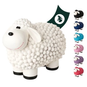 VERDOBA Bunte Mini Schafe Gartenfiguren Weiß