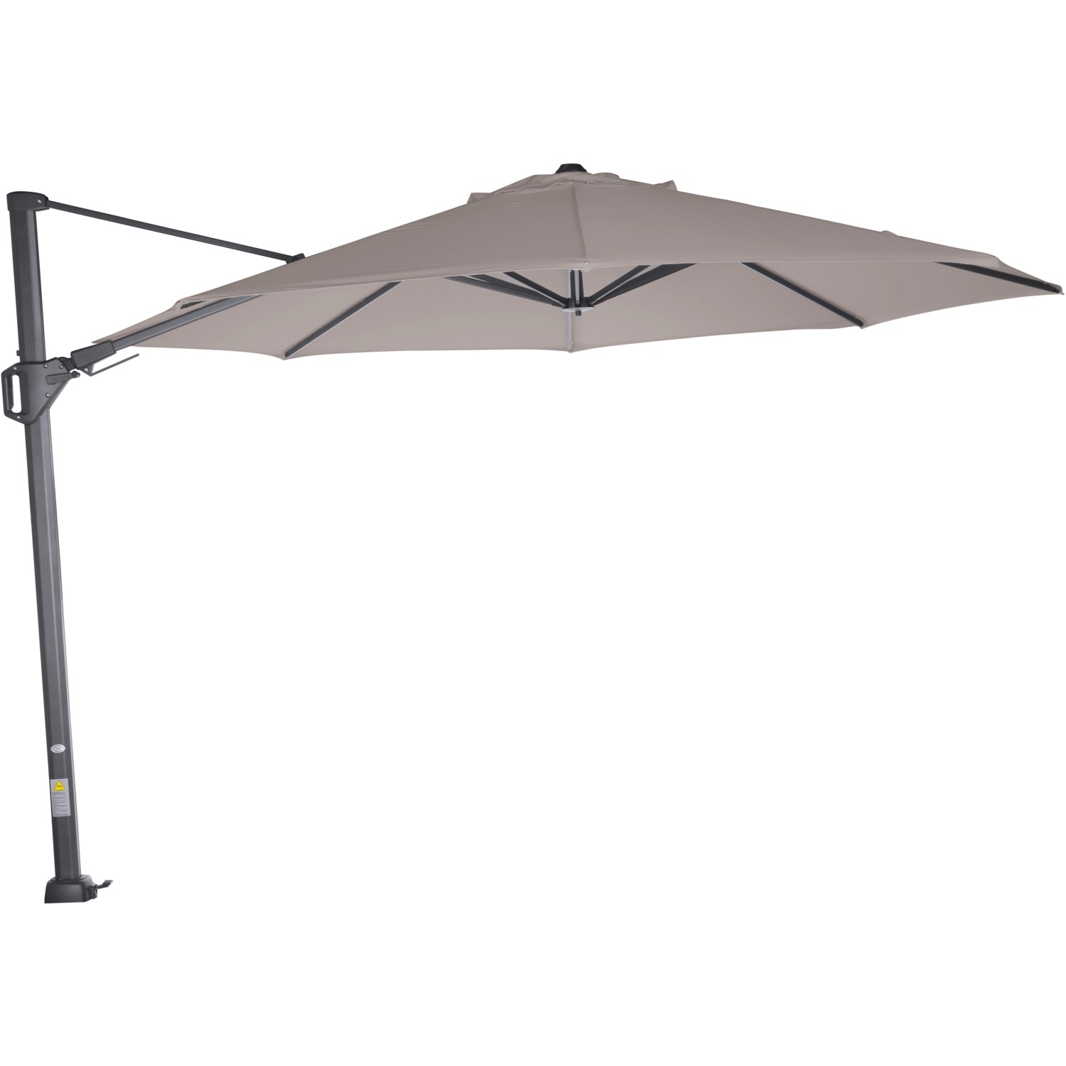 Siena Garden Ampelschirm Sunset N+ Ø 350 cm Taupe mit Kurbelmechanik