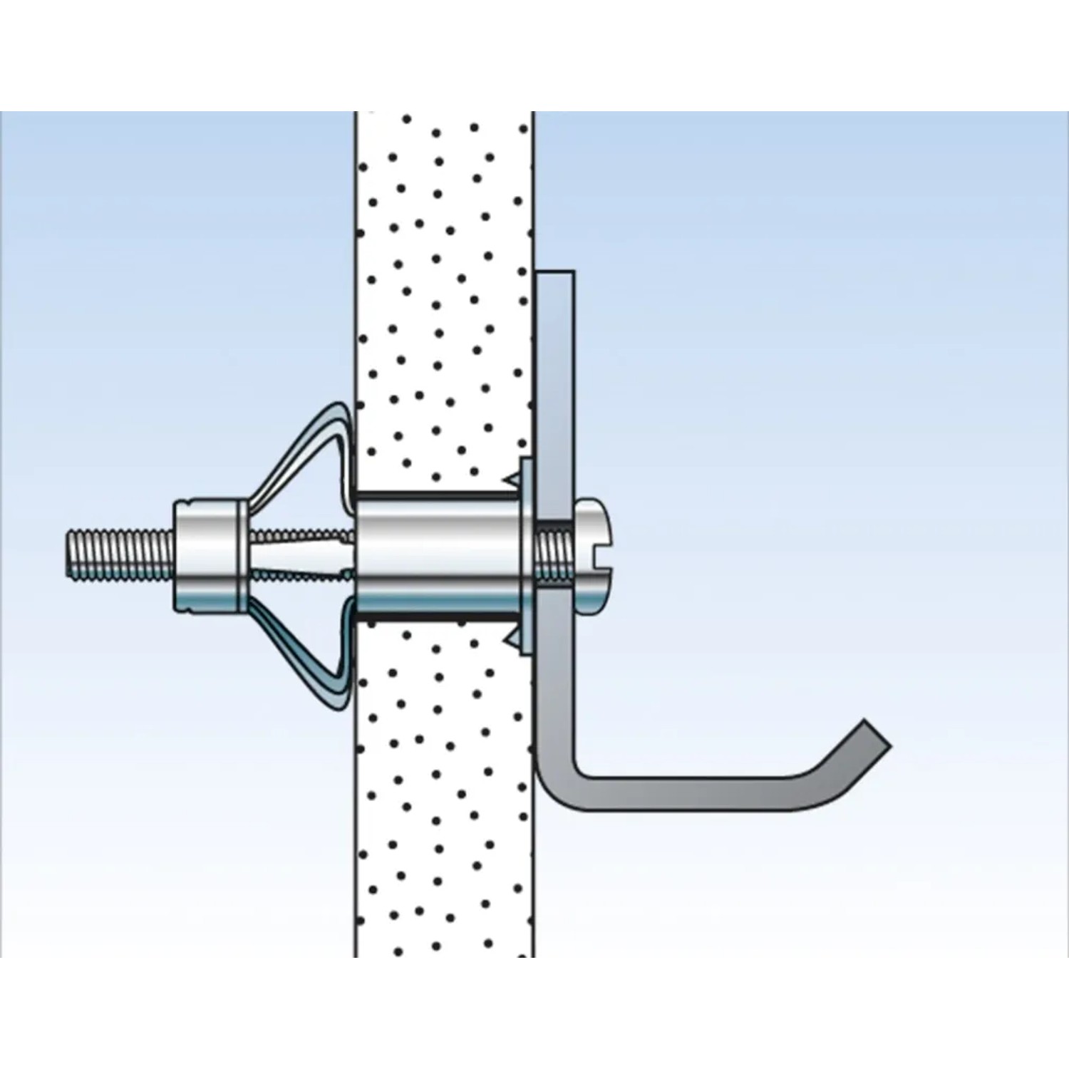Fischer HM 5x65 Hohlraumdübel aus Metall mit Schraube, geeignet für Gipskarton- und Gipsfaserplatten.