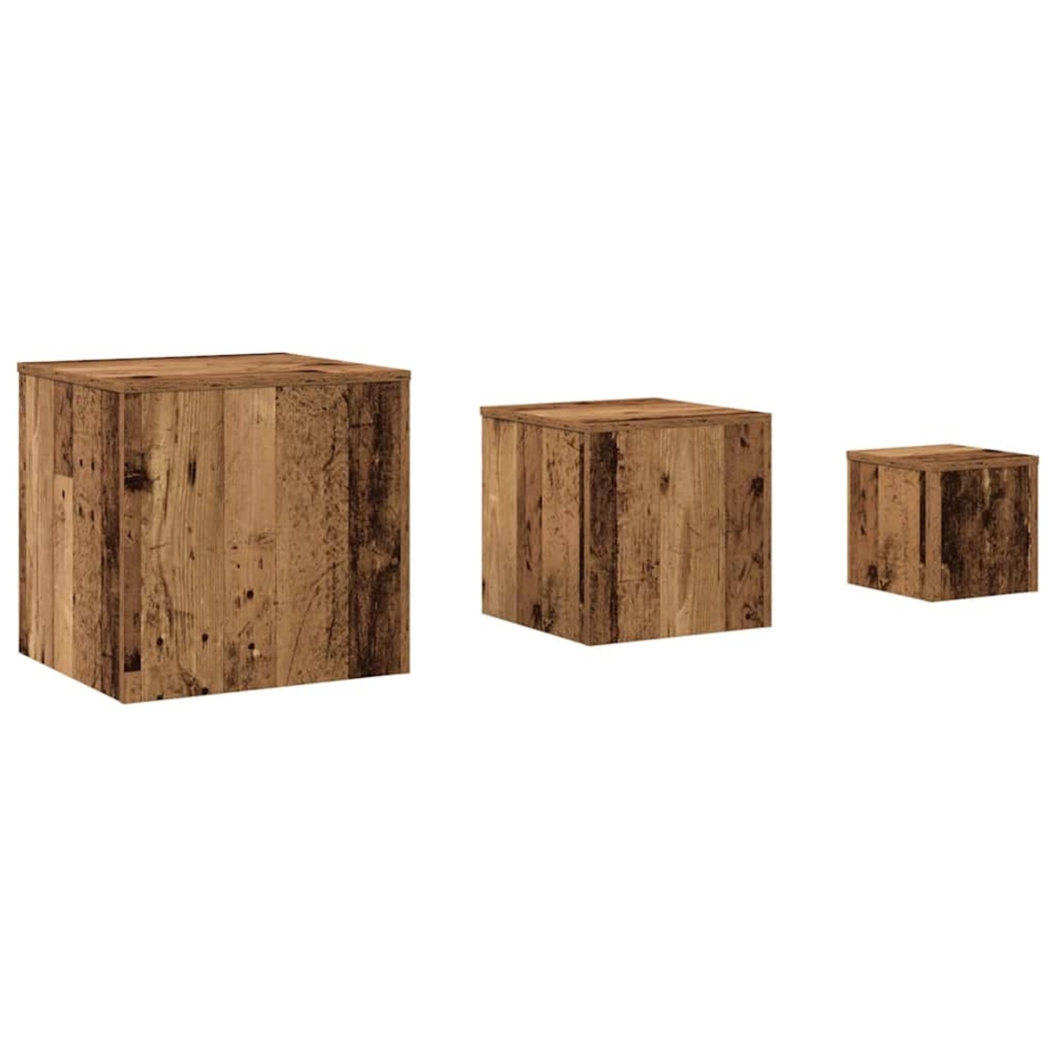 vidaXL Beistelltische 3 Stk Artisan-Eiche Holzwerkstoff 856677 günstig online kaufen