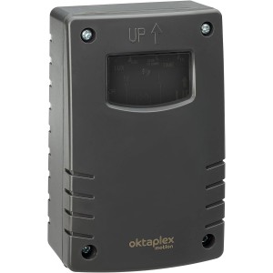 Oktaplex Bela Dämmerungsschalter für Außen, IP65, anthrazit, 230V. Lichtsensor mit Timer.