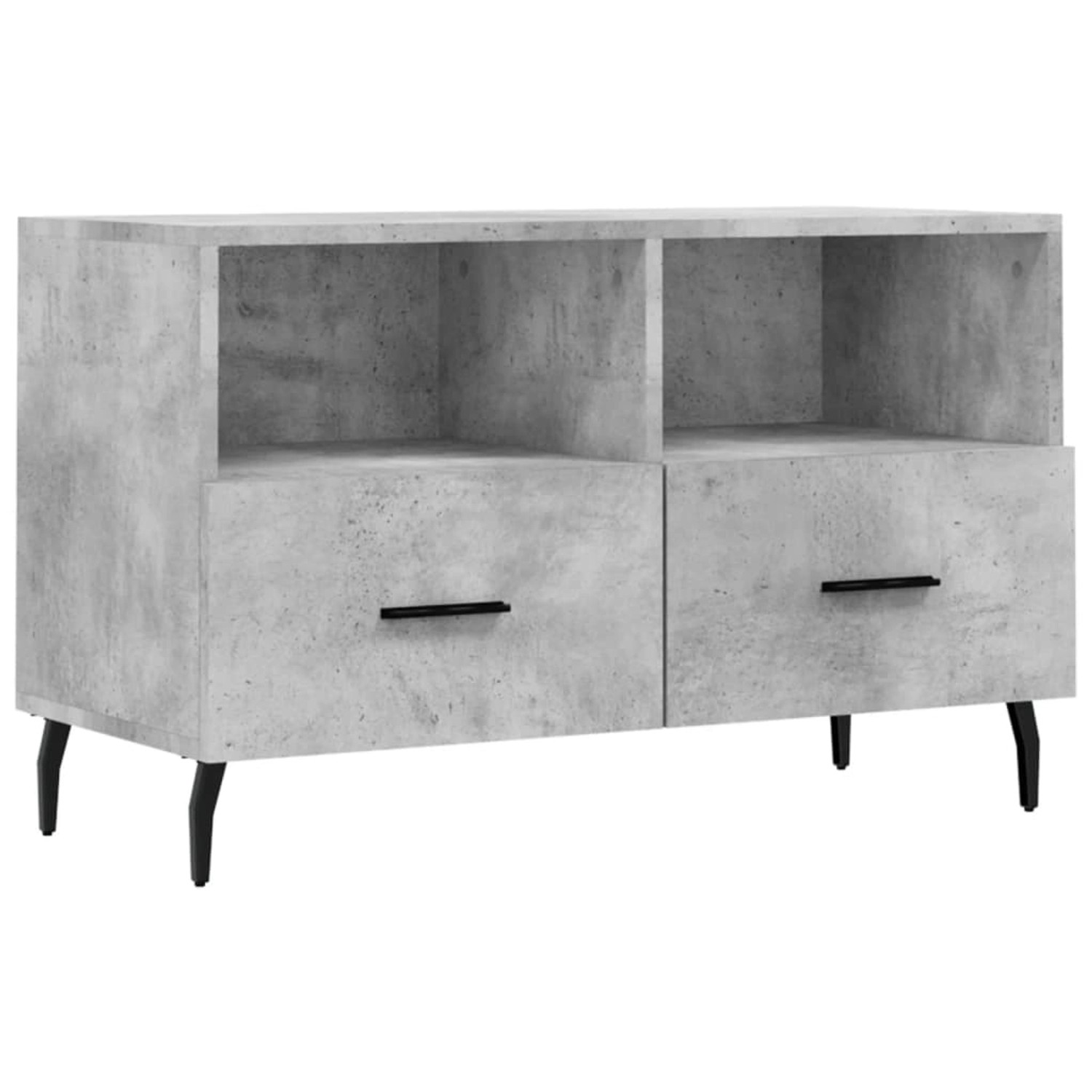 VidaXL TV-Schrank Betongrau 80x36x50 cm Holzwerkstoff  Modell 7 günstig online kaufen