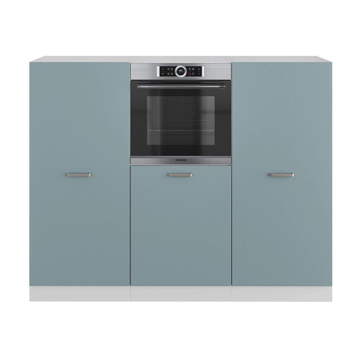 Vicco R-Line Einbauküche Blau-Grau/Weiß 180 cm ohne Arbeitsplatte günstig online kaufen
