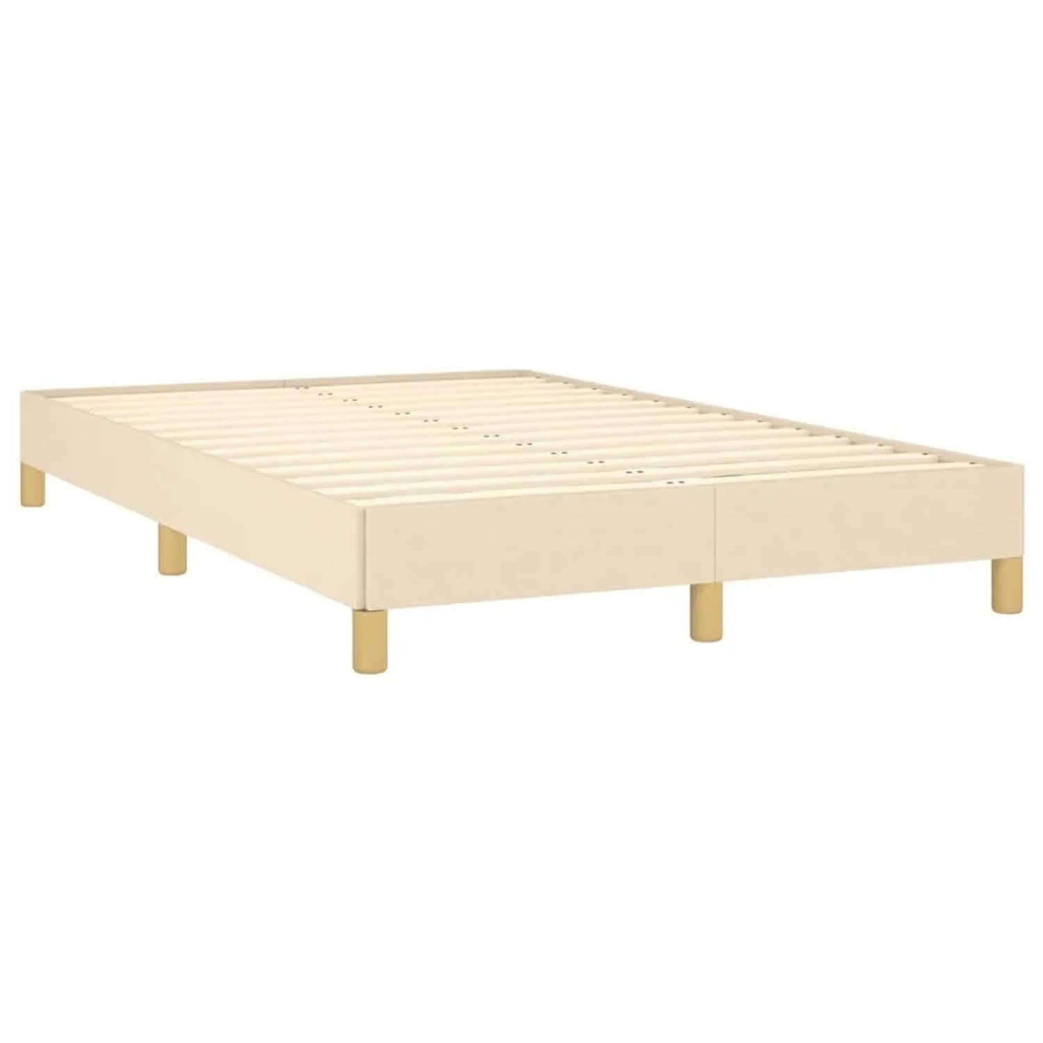 vidaXL Bettgestell ohne Matratze Creme 120x190 cm Stoff 379494 günstig online kaufen