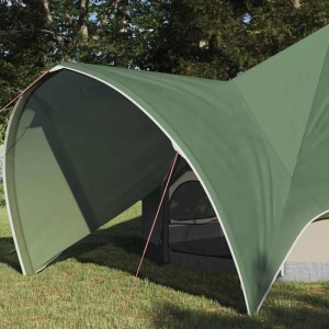 vidaXL Teepee Zelt mit Dach Grün und Grau 600 x 600 x 347 cm 42004008