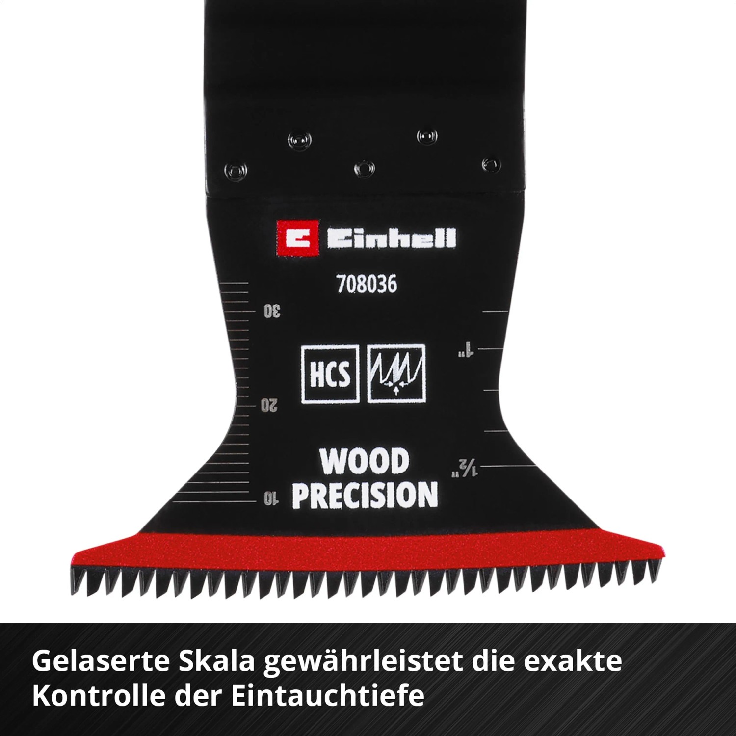 Einhell Tauchsägeblatt 65mm, HCS Stahl mit Japanzahnung für Multitool. Zubehör für präzise Holzschnitte.