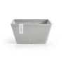 Ecopots Berlin Pflanzschale, quadratisch, weißgrau, 25x12,8 cm. Ideal für Kräuter und kleine Pflanzen.