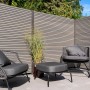 GartenLand WPC Zaun Set Shadowline, ca. 180x180 cm, Amethystgrau. Sichtschutz Steckzaun im Garten.