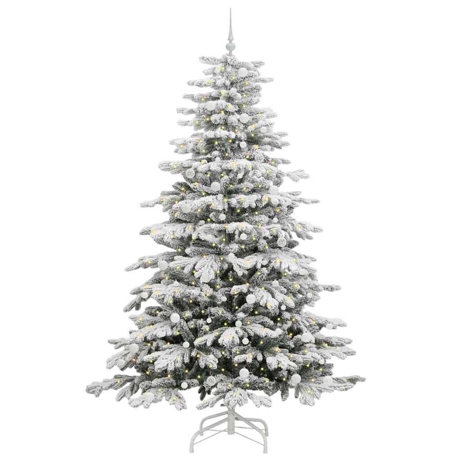 vidaXL Künstlicher Klappbarer Weihnachtsbaum Weiß 240 cm PE und PVC 3395661