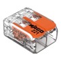 Wago Hebelklemme, 2-polig, transparent/orange, für sichere Verbindungen im Elektrobedarf.