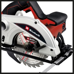 Einhell Handkreissäge TC-CS 1250: Detailansicht des Sägeblatts und der Bedienelemente.