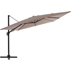 Ampelschirm 299 cm Beige mit Dreh- & Neigungsfunktion