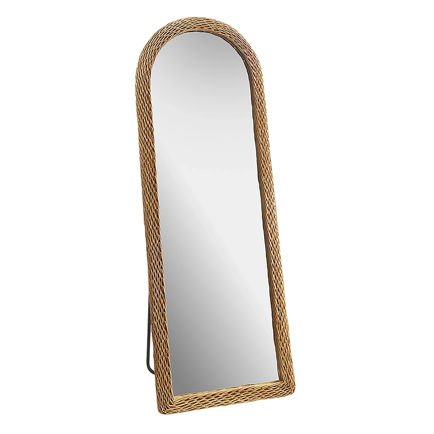 Kobolo Spiegel Standspiegel LIAM mit Rahmen aus Geflochtener Weide günstig online kaufen