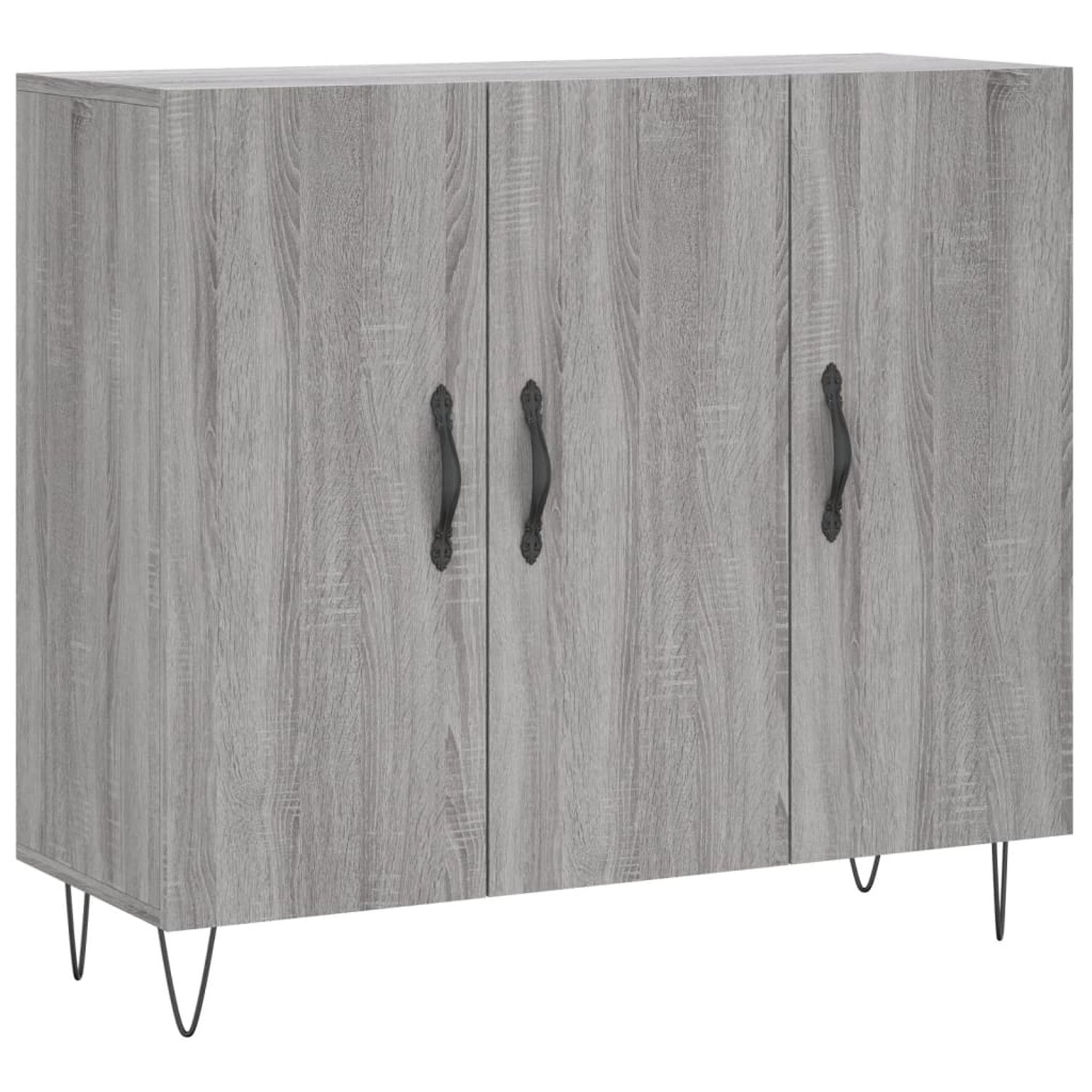 vidaXL Sideboard Grau Sonoma 90x34x80 cm Holzwerkstoff 828106 günstig online kaufen