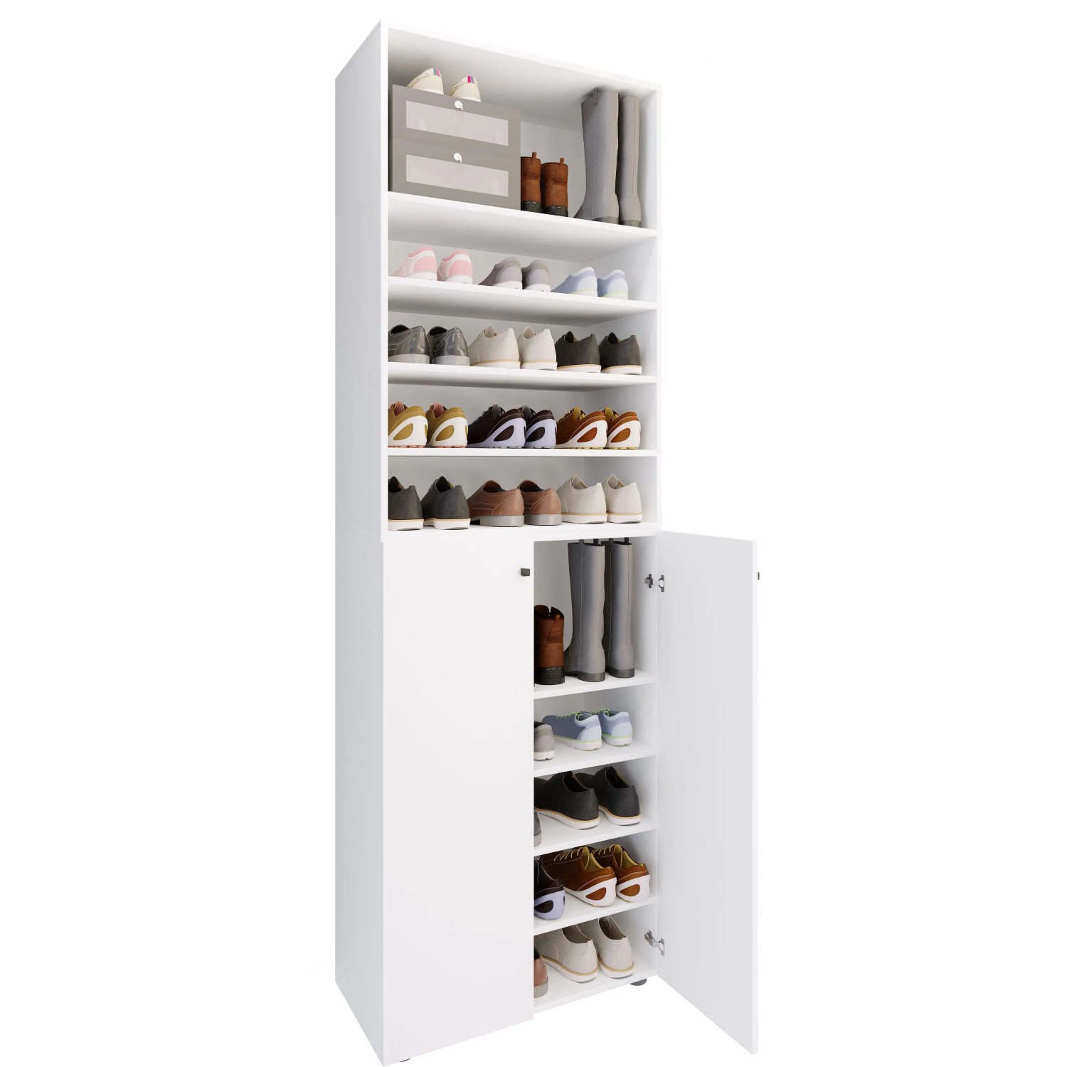 VCM Schuhschrank Lona Weiß