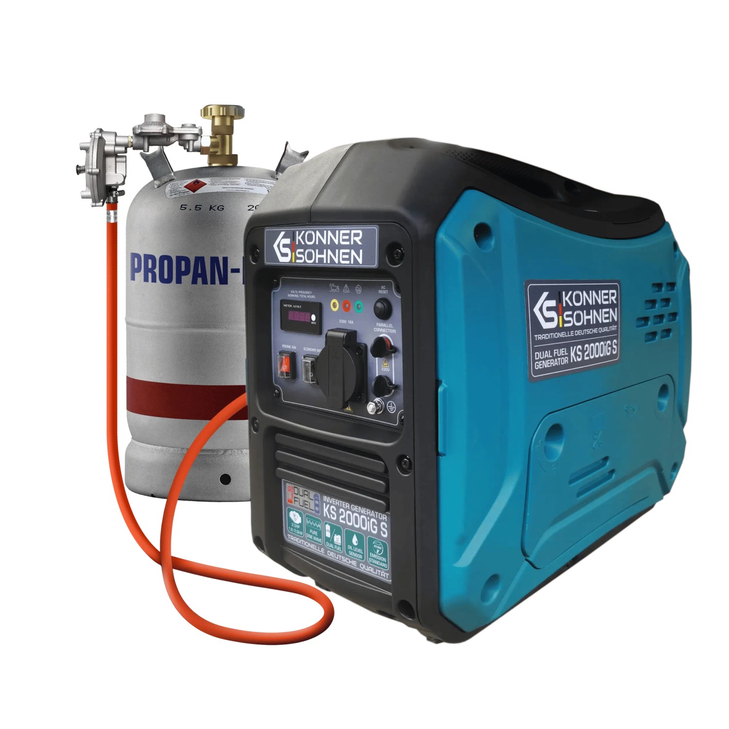 Könner & Söhnen LPG/Benzin-Inverter-Generator KS 2000iG S