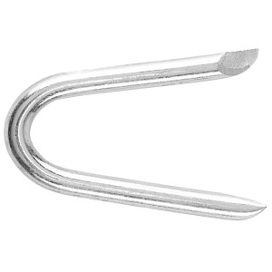 Verzinkte LUX Schlaufe, 1,6 mm x 13 mm, zur Befestigung von Drähten auf Holz.