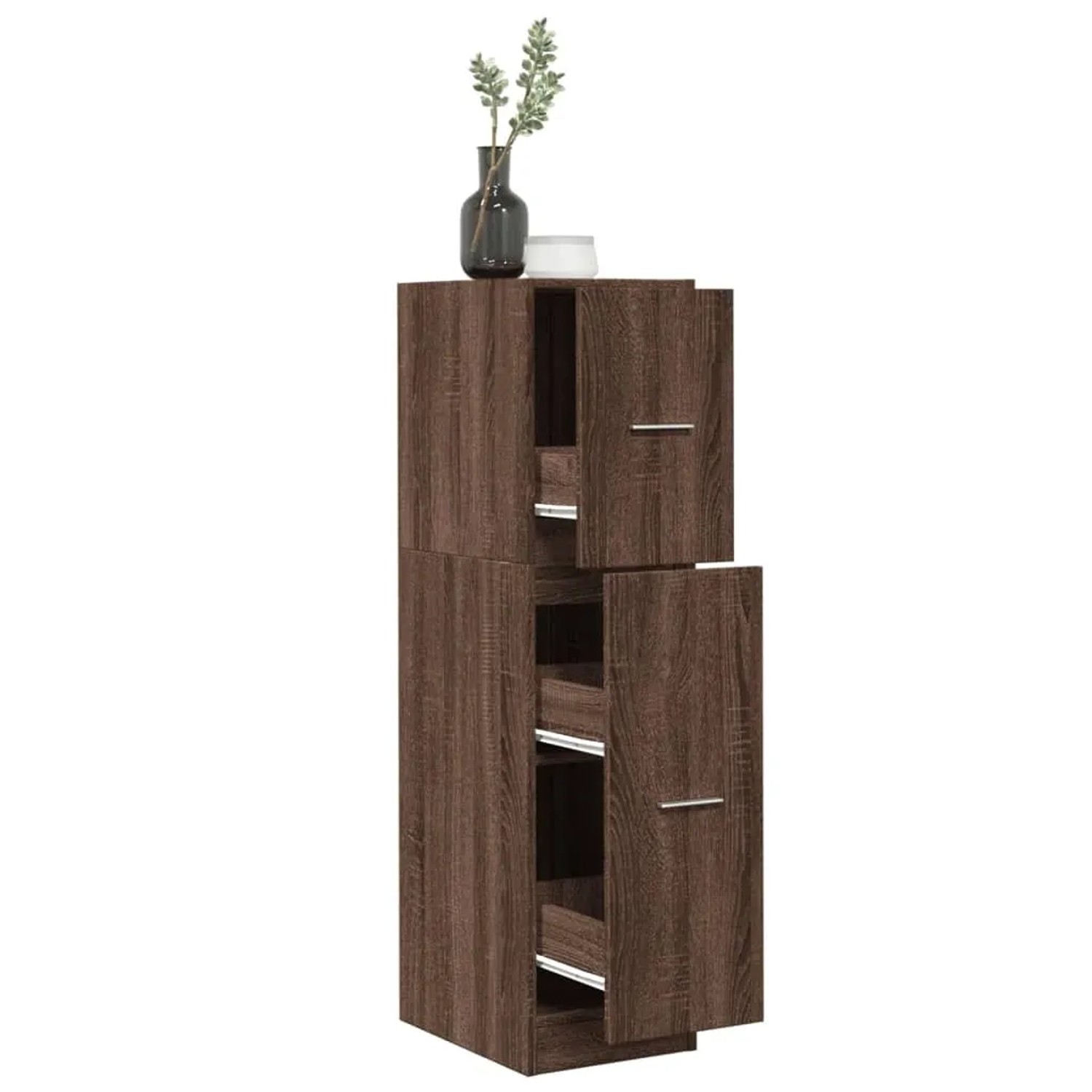 vidaXL Apothekerschrank Braun Eichen-Optik 30x41x118 cm Holzwerkstoff 855166_2