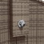 vidaXL Gartendusche Grau 100x100x241,5 cm Poly Rattan Akazienholz 368213_8