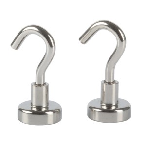 2er-Set Fix-o-moll Magnethaken, 35 mm, silberfarben. Praktische Haushaltshelfer mit starker Haftkraft.
