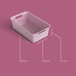 Rosa ProHome Aufbewahrungskörbe, 2L, 2er-Set, 25x16cm, für Badaccessoires.