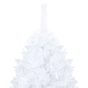 vidaXL Künstlicher Weihnachtsbaum mit Beleuchtung & Kugeln Weiß 180 cm 3077713
