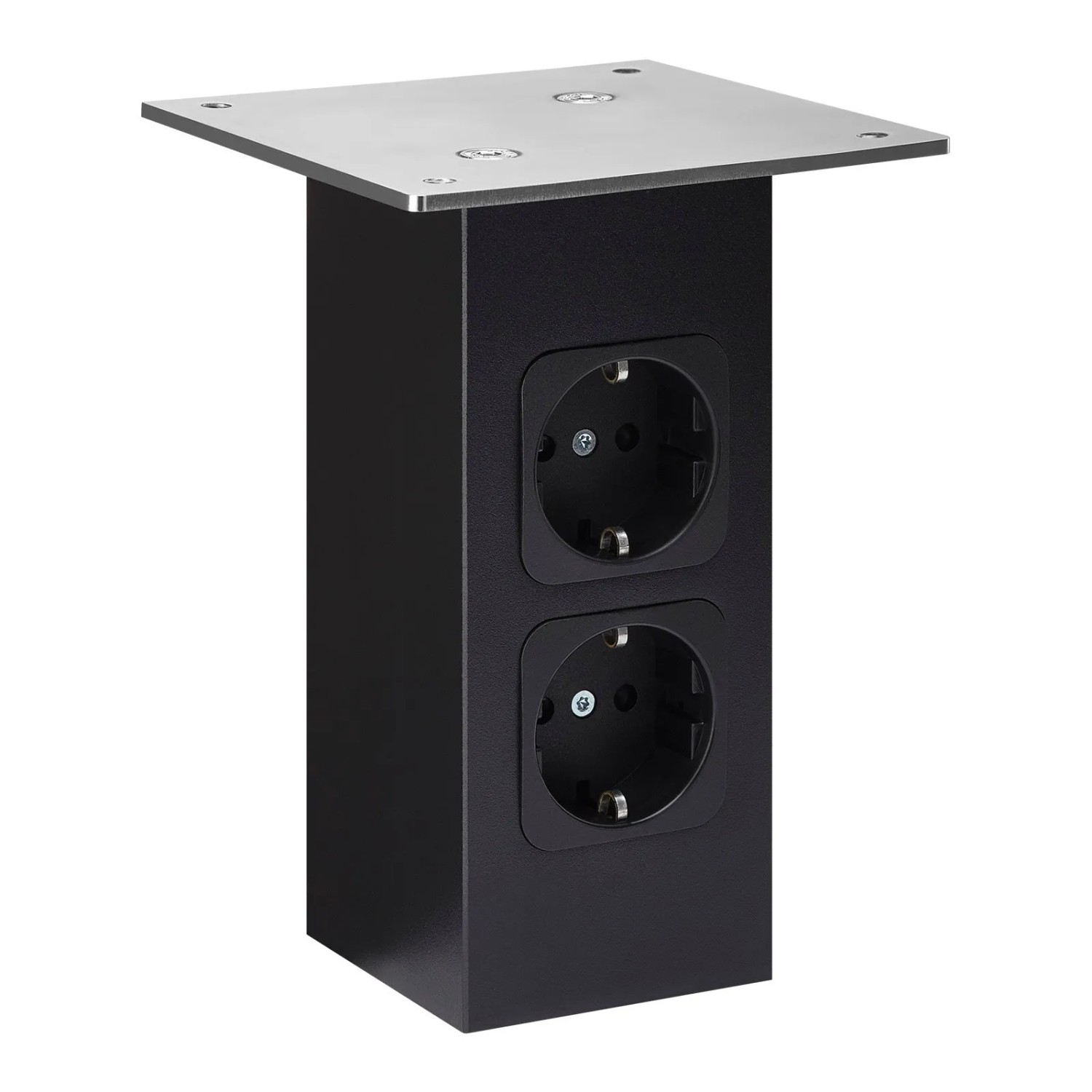 SOTECH Barkonsole Gerade Höhe 170 mm 120 x 120 mm Schwarz mit Steckdosen