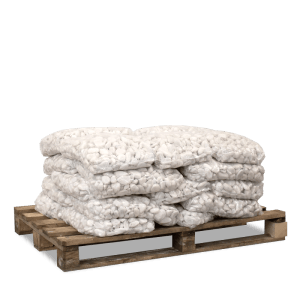 Galamio Zierkies Weiß: 25 Säcke à 20kg auf Holzpalette. Heller Naturstein für Garten & Landschaftsbau. Steine & Schüttgüter.