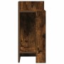 vidaXL Beistelltisch Räuchereiche mit offener Ablage. Dunkelbrauner Holzwerkstoff-Tisch, modern.