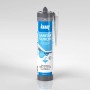 Graue Kartusche Knauf Sanitär-Silikon, 300ml, für Bad und Sanitärbereich.