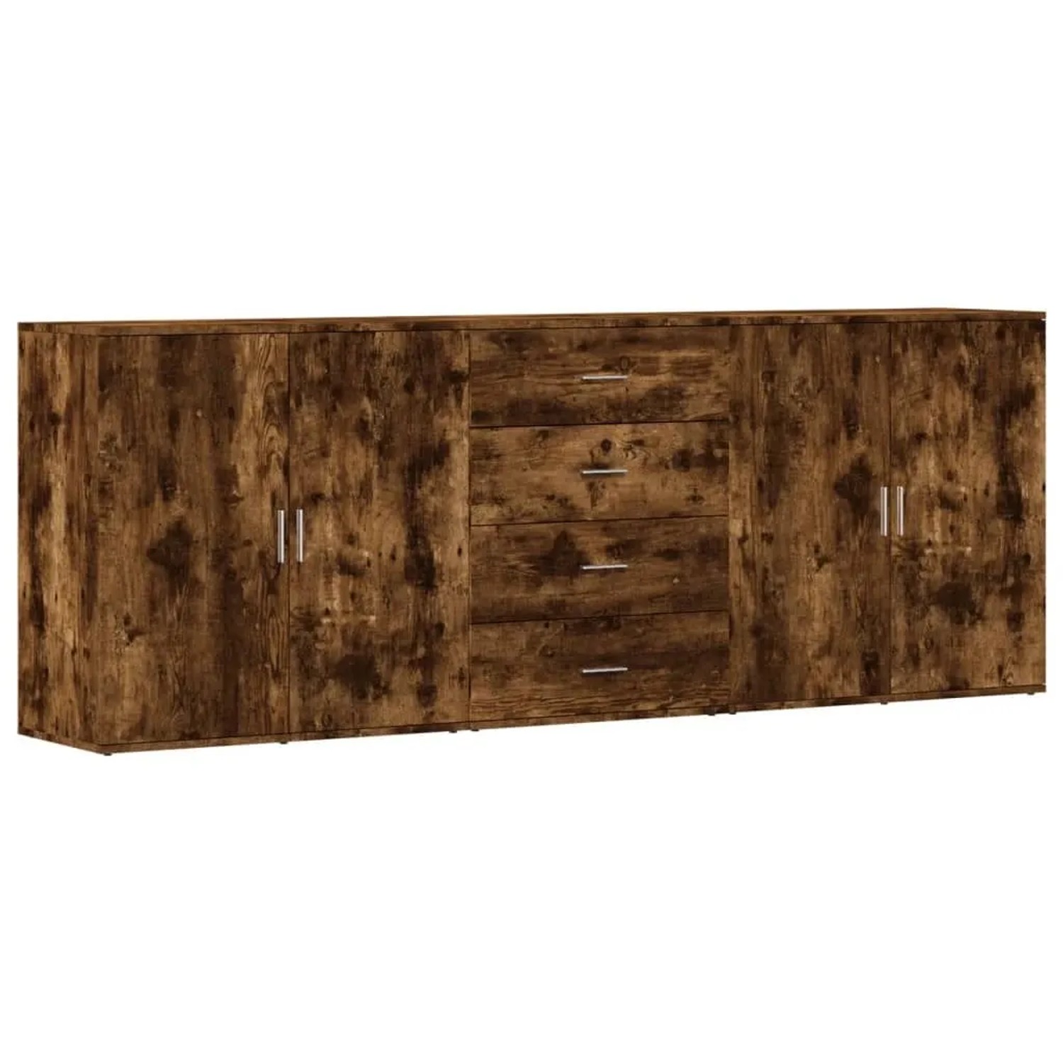 vidaXL Sideboards 3 Stk Räuchereiche Holzwerkstoff 3276613 günstig online kaufen