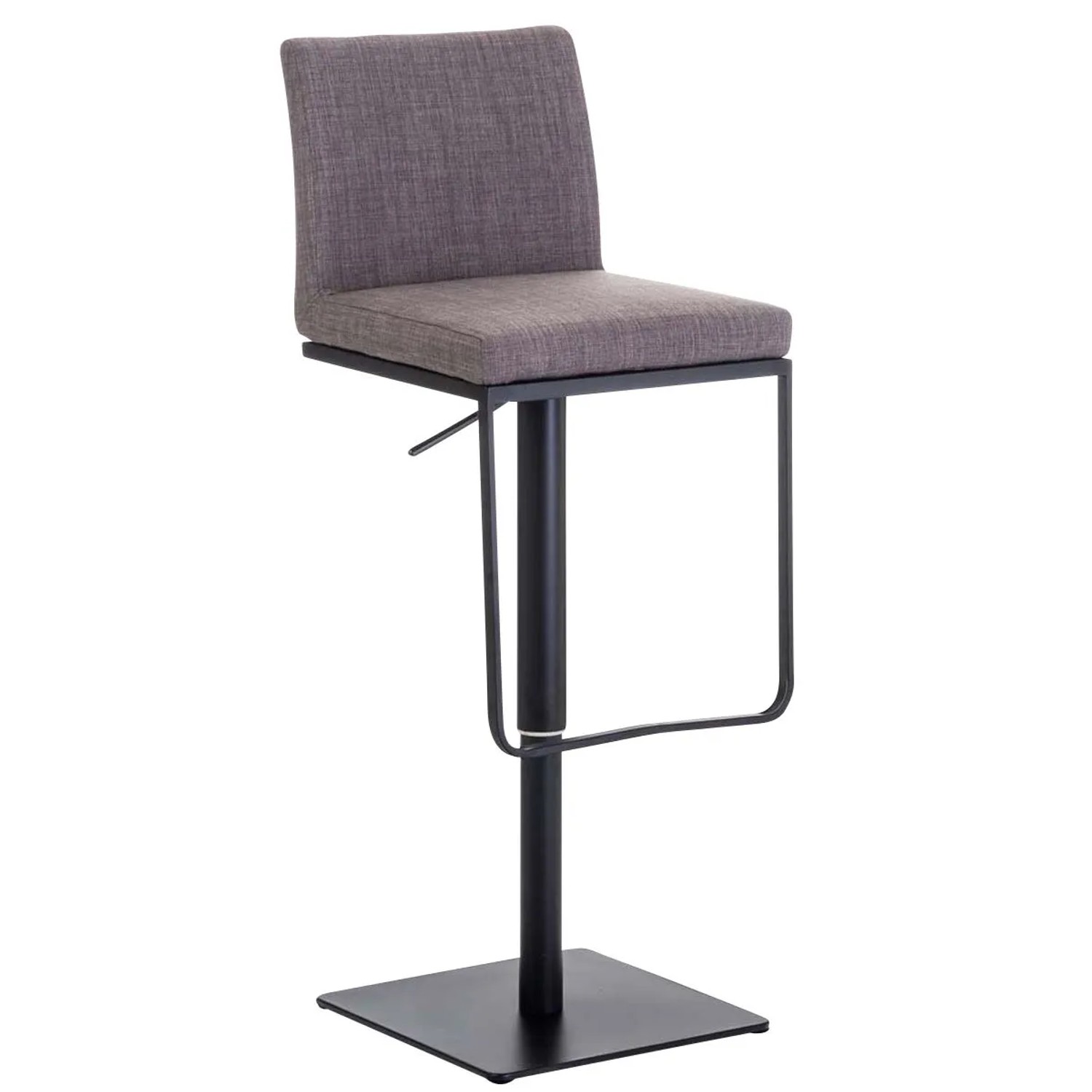 CLP Barhocker Panama Stoffbezug Grau/Schwarz