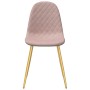 vidaXL Esszimmerstühle 4 Stk Rosa Samt 325683_4