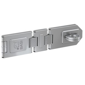 Basi Sicherheitsüberfalle, 195mm, 2 Gelenke, glanzverzinkt für Kisten und Kellerräume.