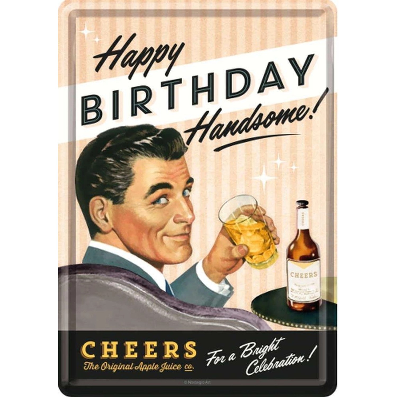 Nostalgic-Art Blechpostkarte - Say it 50's - Happy Birthday Man günstig online kaufen