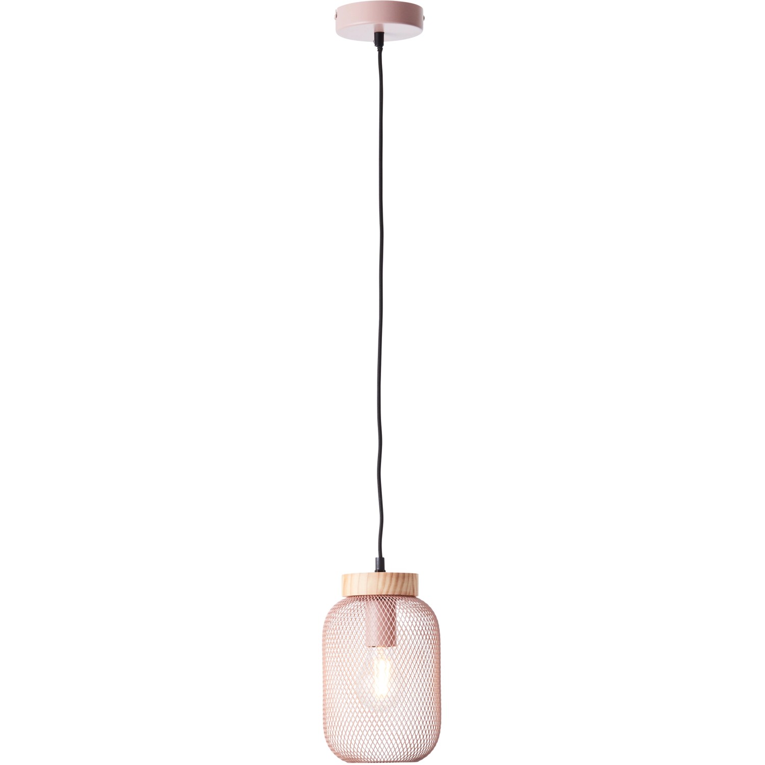 Brilliant Pendelleuchte Giada Ø 16 cm Hellrosa FSC®