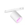 Weißer Philips Hue LED-Spot Perifo für Schienensystem, Erweiterung für individuelle Beleuchtung.