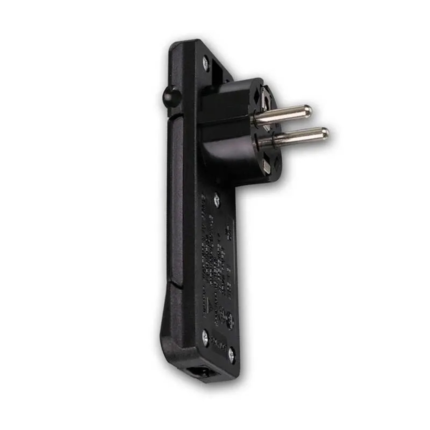 EGB Flachstecker Schwarz 250V 16A Schutzkontakt