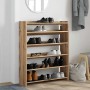 vidaXL Schuhregal in Artisan-Eiche mit mehreren Ablagen für Schuhe und Accessoires.