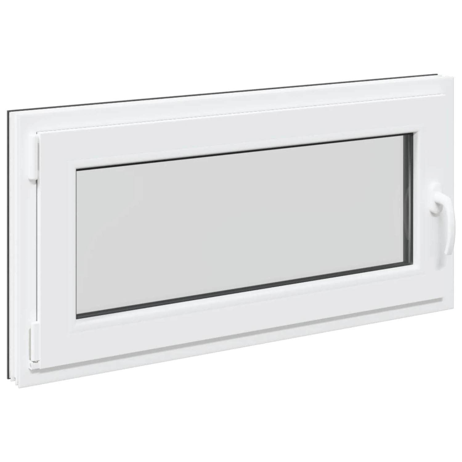 vidaXL Kellerfenster RISOR Anthrazit 100 x 50 cm PVC und Glas 42047291
