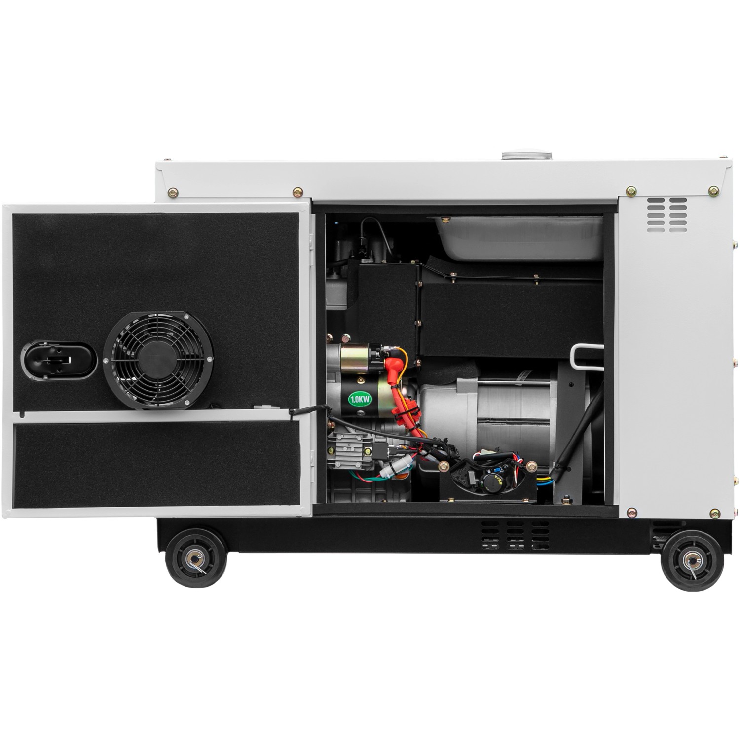 HYUNDAI Generatore Diesel Insonorizzato 7.5 KVA - Full Power Per Casa, Lavoro O Emergenze | Trifase/Monofase