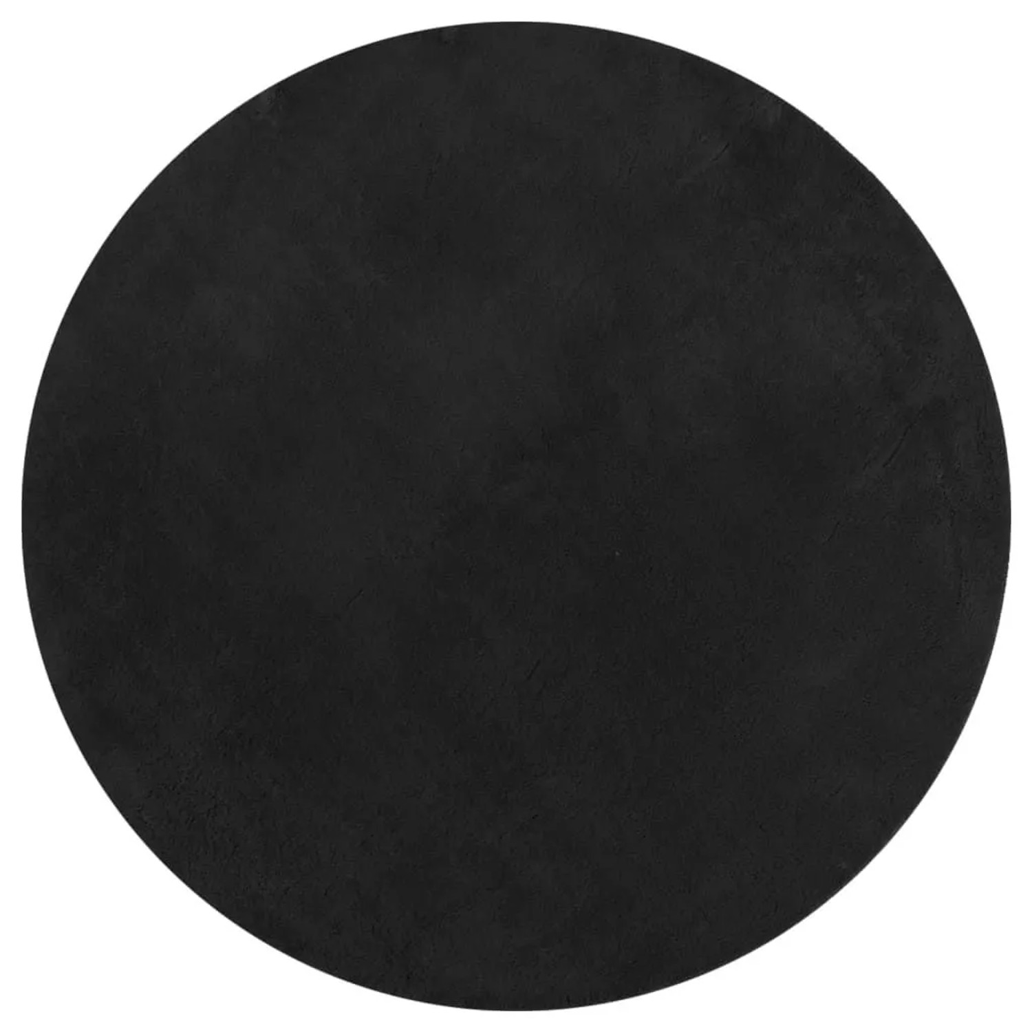 vidaXL Teppich HUARTE Kurzflor Weich und Waschbar Schwarz Ø 80 cm 375122